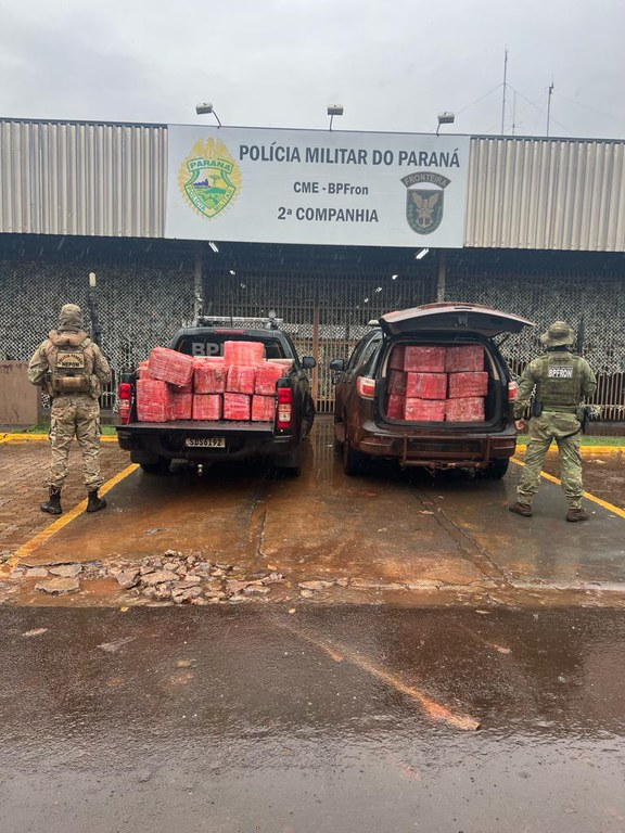 PF e BPFRON apreendem mais de uma tonelada de drogas