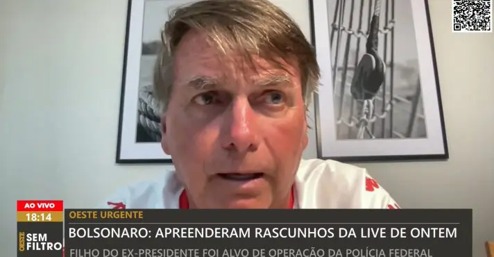 Operação da Polícia Federal: ‘Reviraram a minha casa toda’, diz Bolsonaro