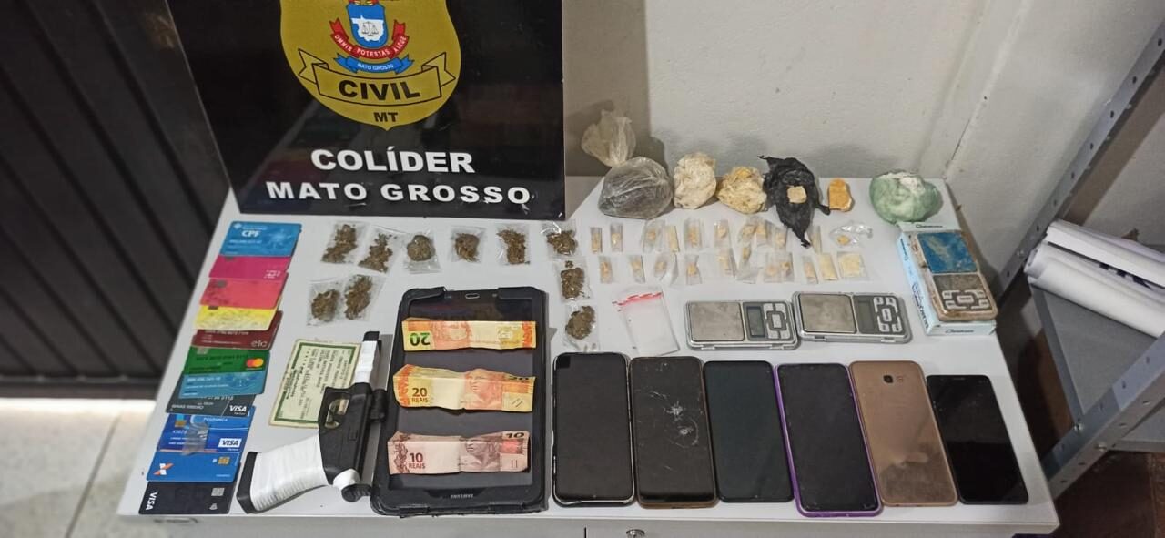 Ação da Polícia Civil contra o tráfico resulta em duas prisões e apreensão de drogas em Colíder