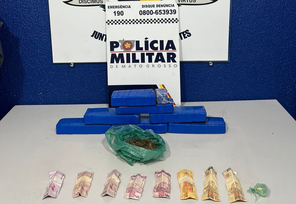 Polícia Militar prende dupla por tráfico de drogas e apreende sete quilos de maconha
