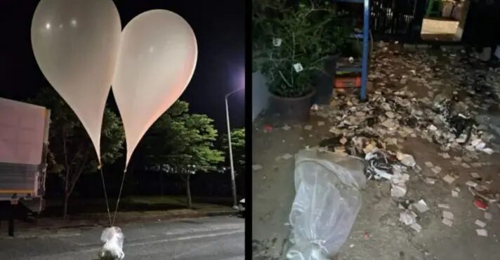 Kim Jong-un envia balões com fezes e lixo para a Coreia do Sul
