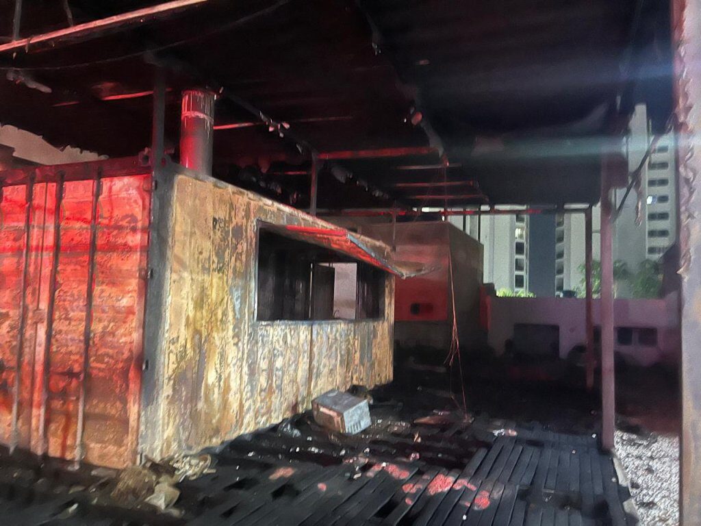 Incêndio destrói pastelaria e gera pânico no Centro de Cuiabá