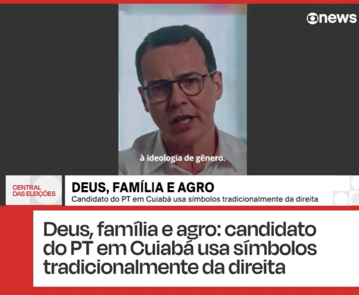 DEU NA GLOBONEWS – Vale tudo: Lúdio usa bandeiras da direita para ganhar as eleições em Cuiabá