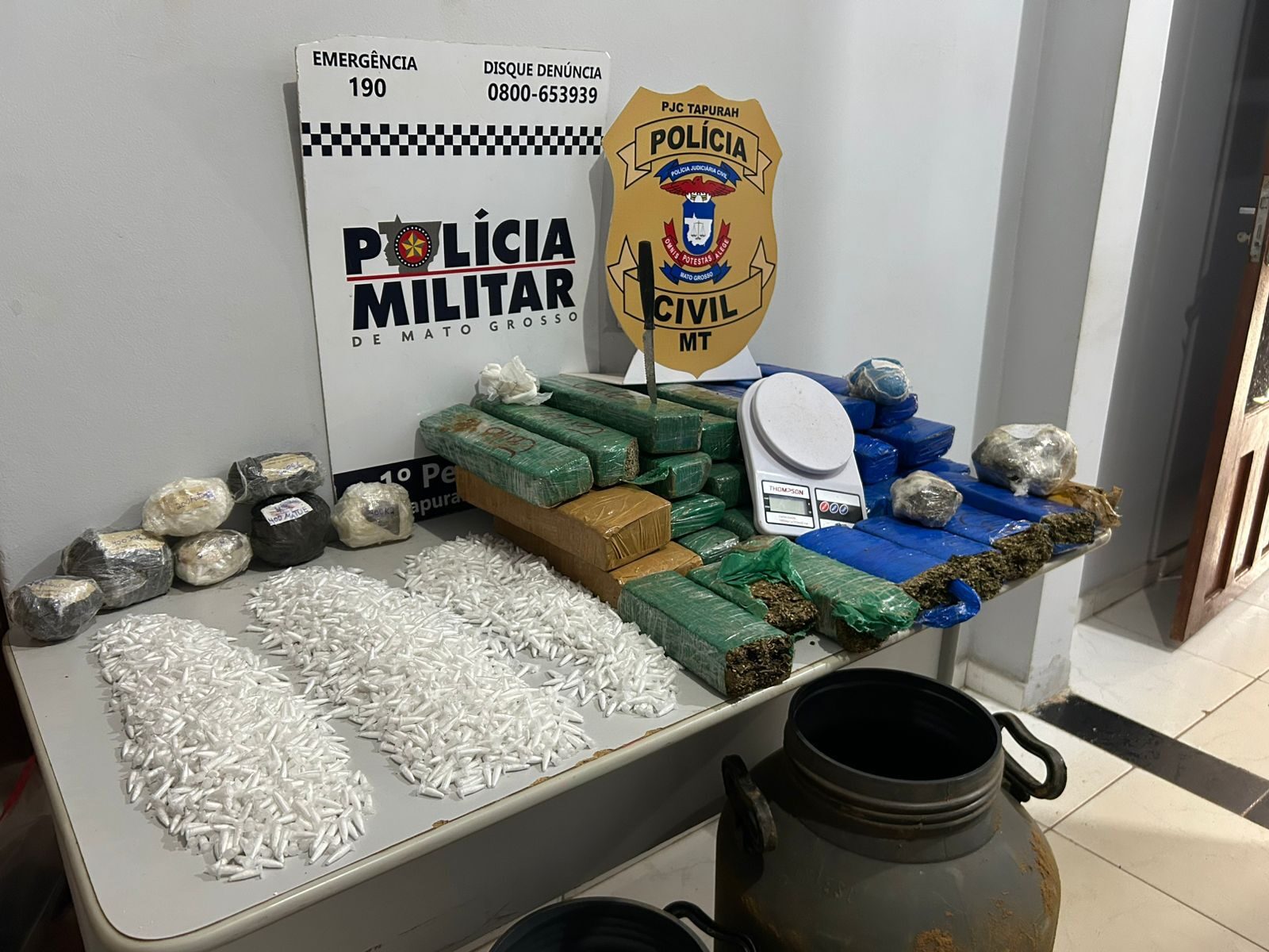 Polícia Civil desarticula depósito de drogas que seriam distribuídas em MT