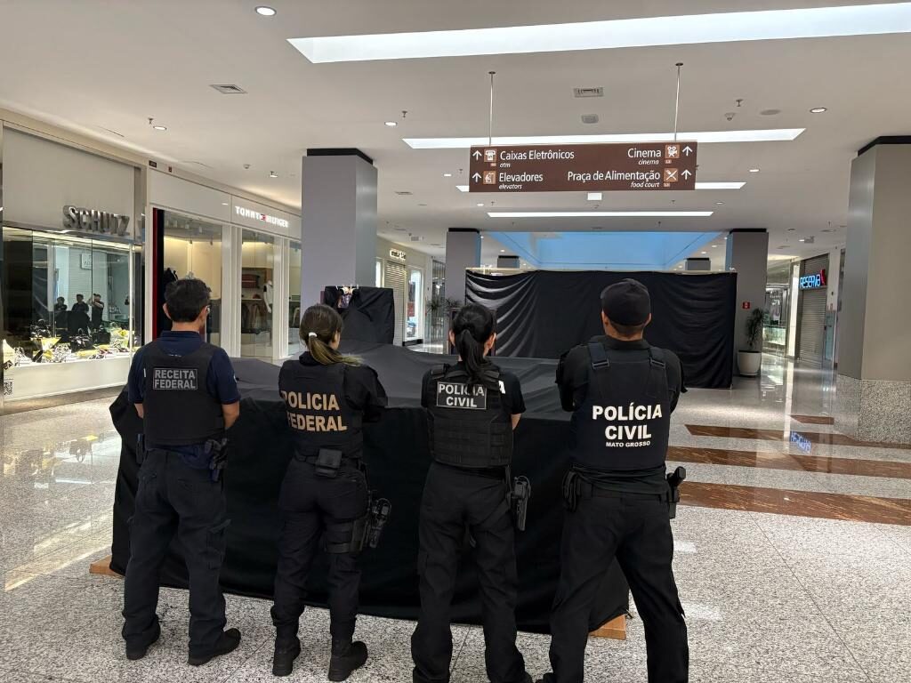 Forças de segurança deflagram operação para reprimir o comércio de eletrônicos clandestinos em Mato Grosso