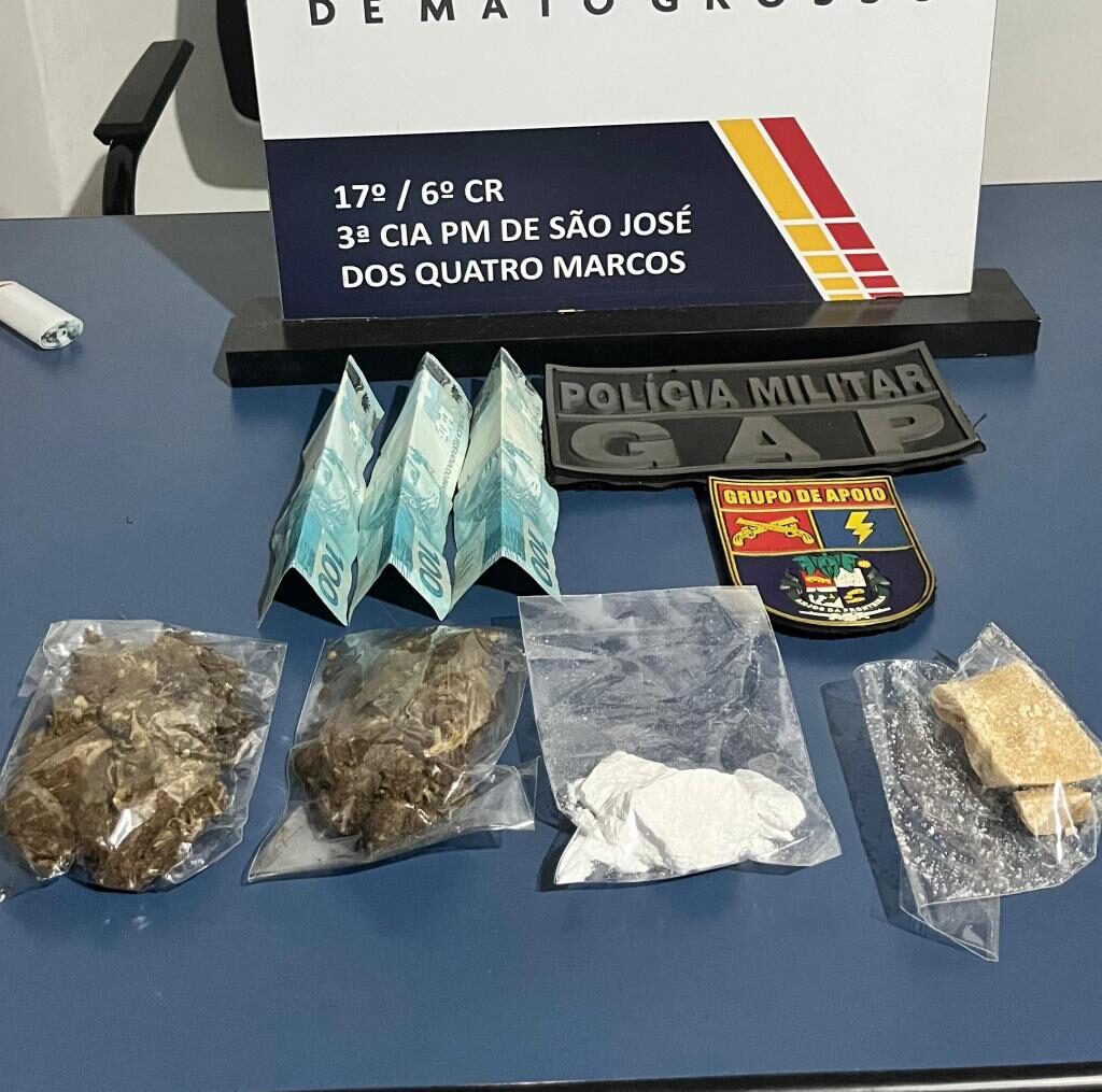 Três adolescentes faccionados são apreendidos por tráfico de drogas pela PM