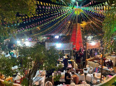 Bêbado agride mulher; quebra barraca e é preso na maior festa junina de Cuiabá