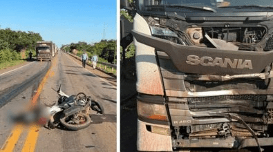 Índio perde controle de moto e morre ao bater em carreta em MT