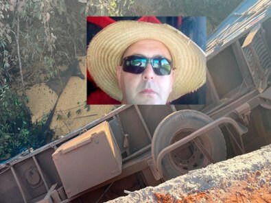 Motorista morre ao despencar com caminhão de ponte em MT