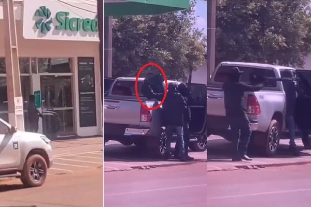 Militares acham caminhonete usada por ladrões de banco em fuga
