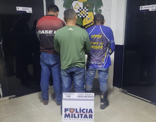 Polícia Militar prende três homens por caça ilegal e porte de armas na zona rural de Porto Alegre do Norte-MT