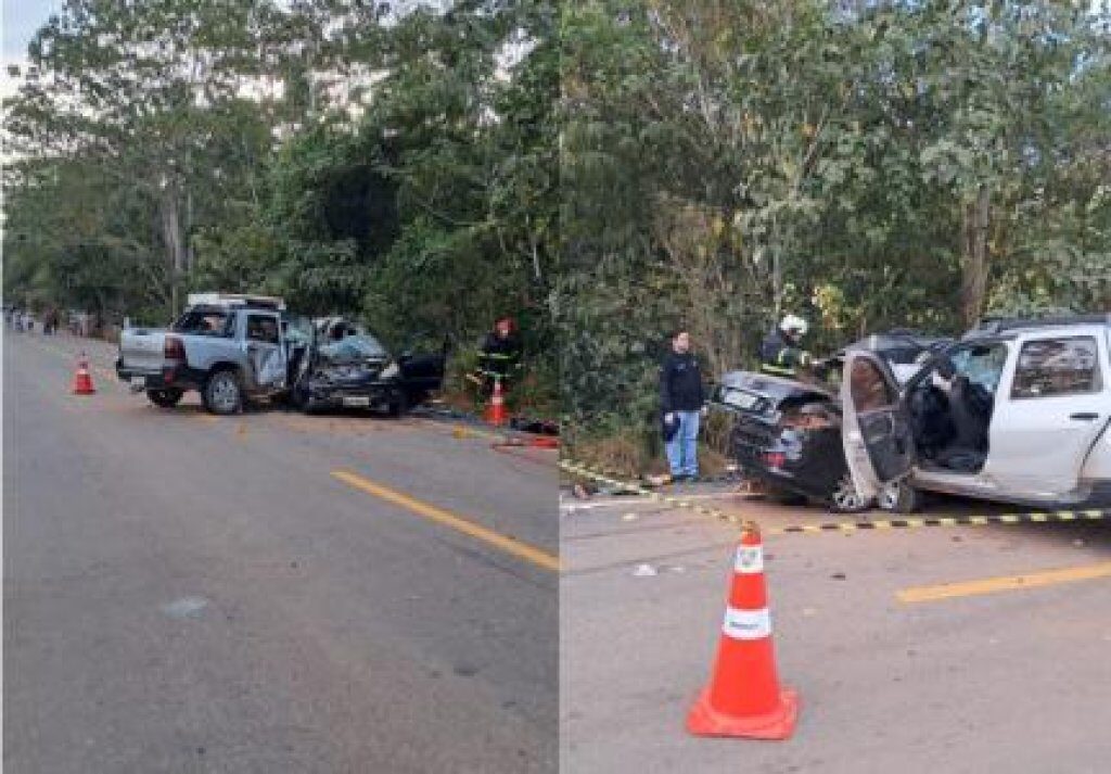 Casal e filho de 3 anos morrem em batida entre picape e Sedan