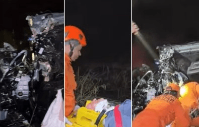 RAM capota em rodovia de MT e motorista fica preso às ferragens; vídeo