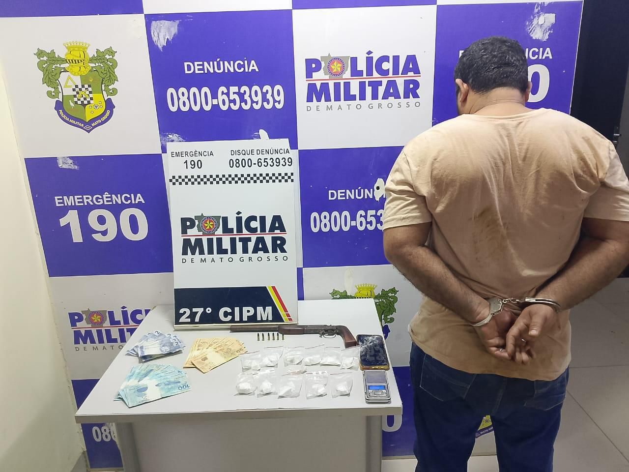 PM prende dois suspeitos por tráfico de drogas em Confresa-MT