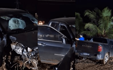 Médico bate RAM em bloco de concreto ao passar reto em trevo