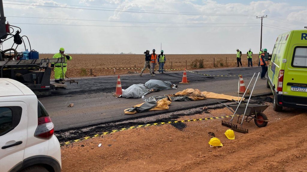 Rolo compressor mata trabalhadores em obra de duplicação em MT