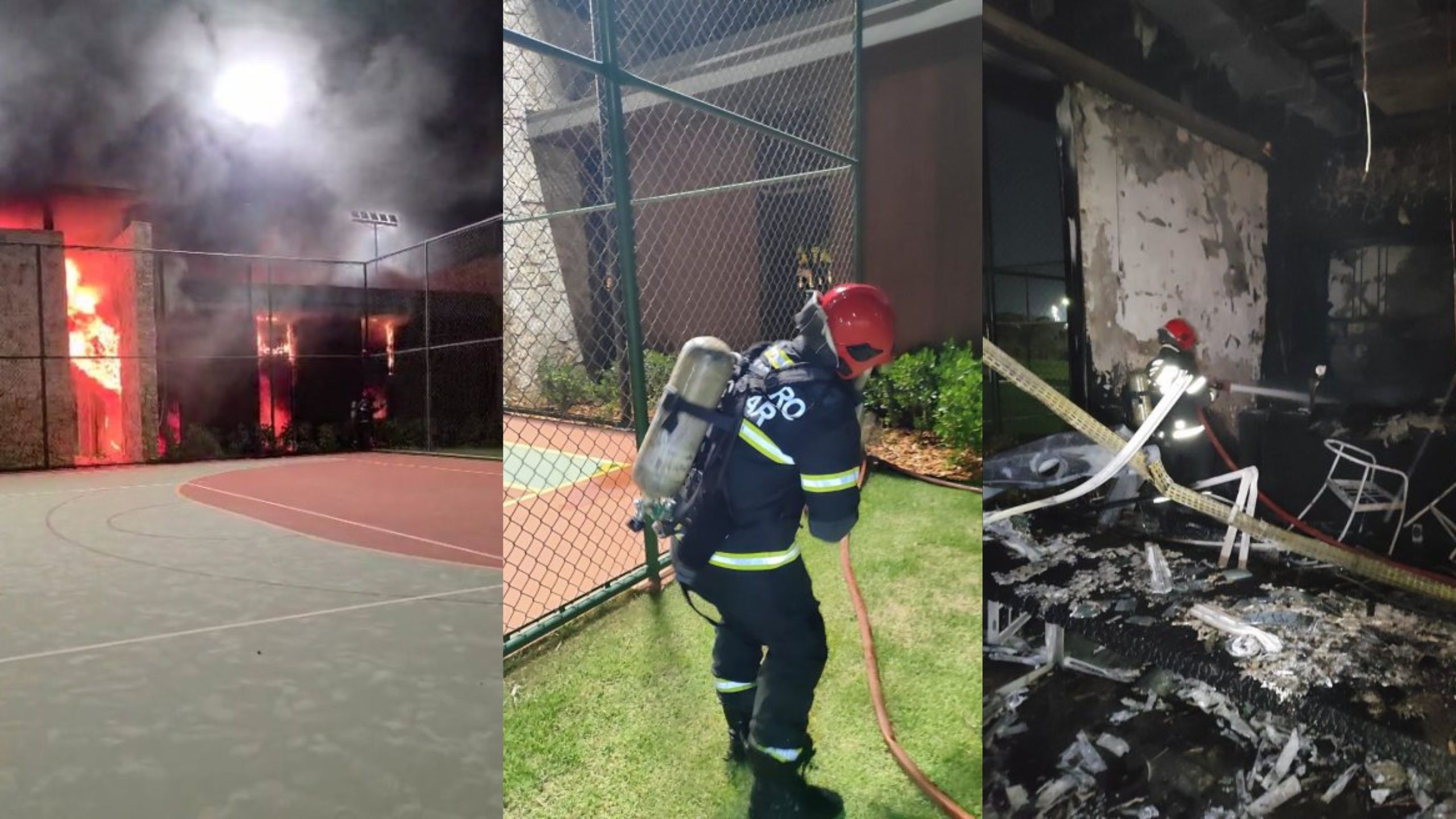 Explosão em churrasqueira de condomínio de luxo deixa 4 feridos em MT