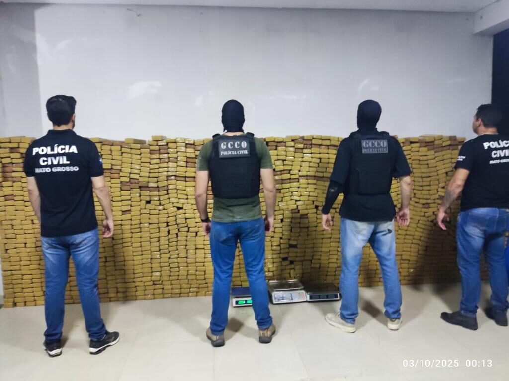 Polícia apreende carregamento de quase 2 mil tabletes de maconha em Cuiabá
