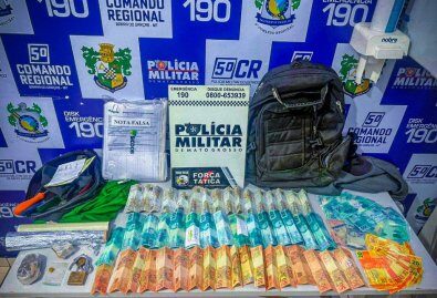 Ladrão é preso após roubar R$ 279 mil de banco em MT