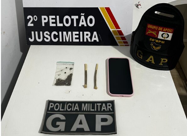 Mulher é flagrada com maconha durante operação policial em Juscimeira