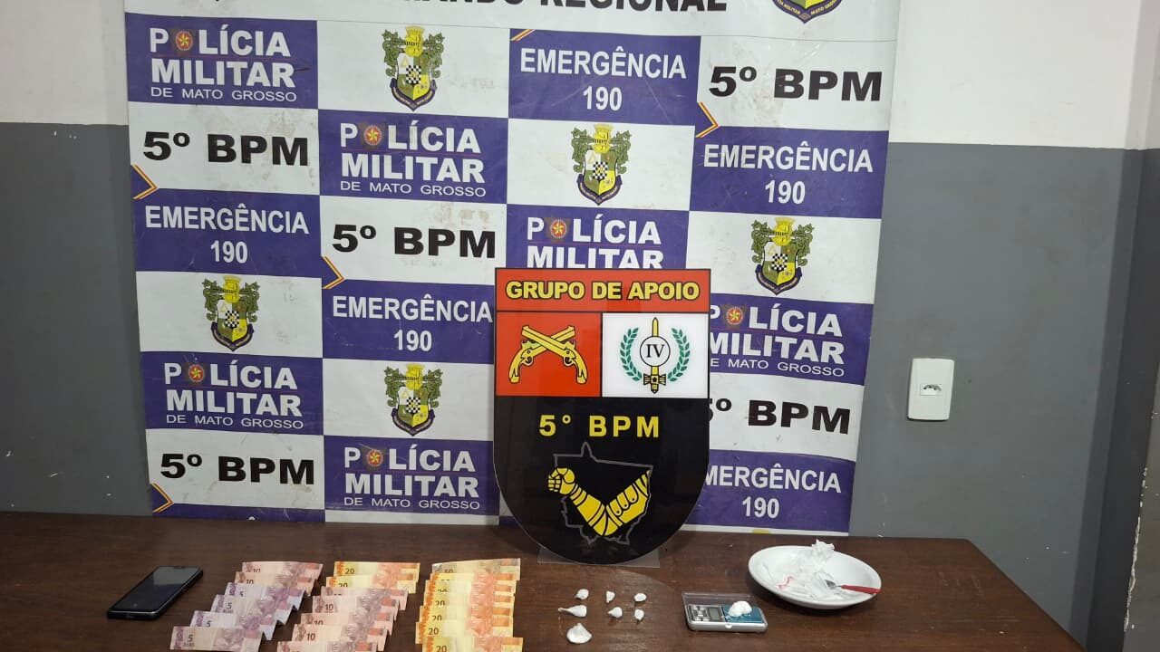 Polícia prende suspeito de tráfico e apreende grande quantidade de cocaína em MT