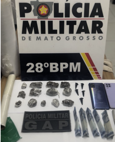 PM prende três suspeitos ligados ao Comando Vermelho e desmonta “boca de fumo” em Jaciara-MT