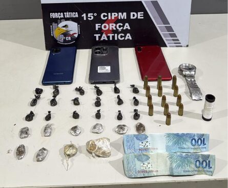 Fuga de moto termina em prisão por tráfico e apreensão de drogas e munições em Várzea Grande (MT)