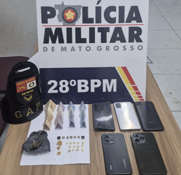 Denúncia anônima leva PM a desarticular ponto de tráfico no Jardim Esmeralda, em Jaciara