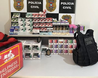 PC prende faccionada e filho com 600 cigarros eletrônicos em MT