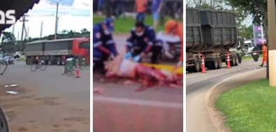 Mulher é arrastada por carreta em rodovia de MT