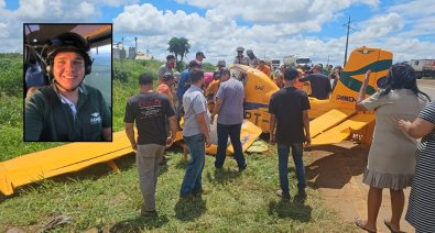 Avião cai em rodovia e mata piloto no interior de MT; vídeo