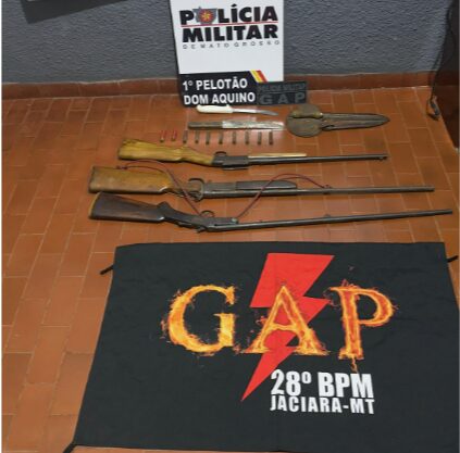 Homem é preso após esfaquear vítima e atirar contra casa com crianças em fazenda de MT