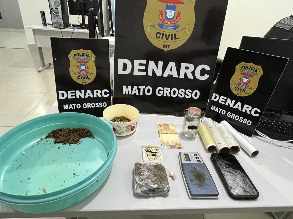 Polícia prende dois por tráfico de drogas em Cuiabá