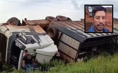 Batida entre duas carretas mata condutor em rodovia de MT