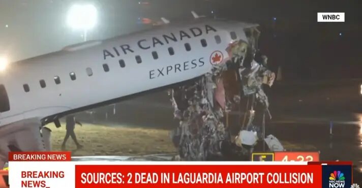 Avião da Air Canada colide em Nova York e mata piloto e copiloto