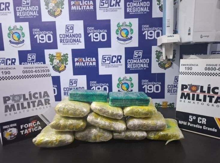 Polícia prende homem que transportava 7,5 quilos de drogas dentro de ônibus em MT