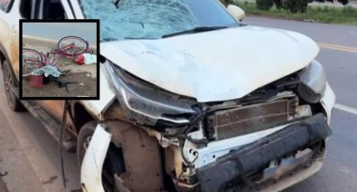 Idosa em bicicleta morre atropelada por picape ao atravessar rodovia em MT