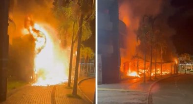 Incêndio destroi maior bar de cidade em MT; vídeos