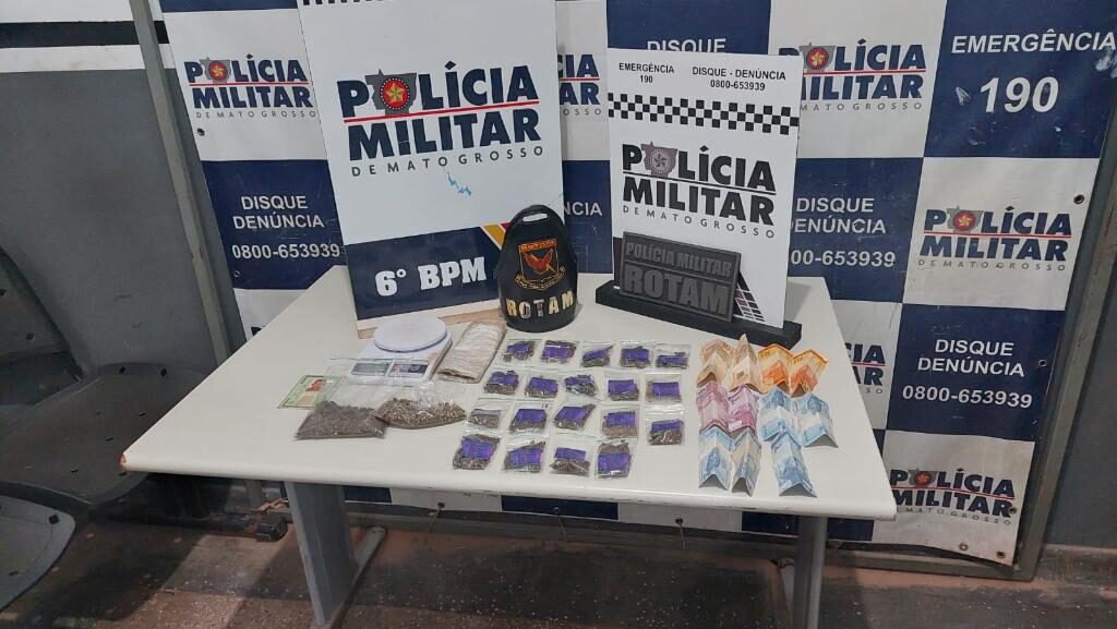 Ação da Rotam resulta em apreensão de entorpecentes e prisão de suspeito