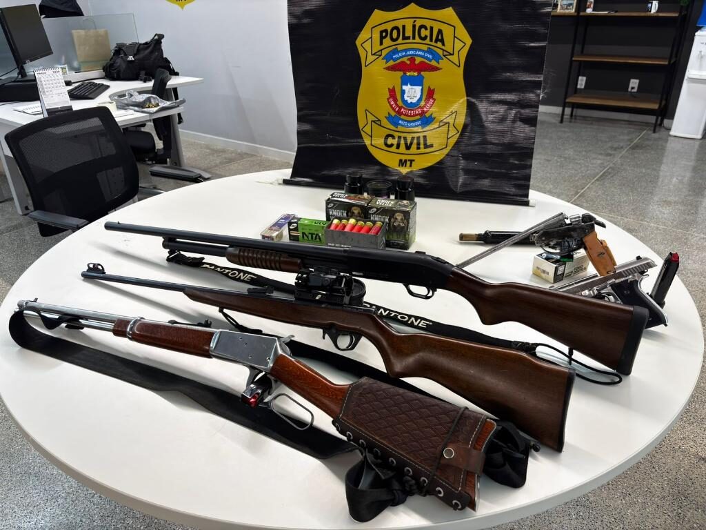 Polícia Civil apreende armas de fogo em Água Boa