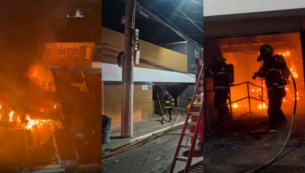 Incêndio destroi boate sertaneja; chamas deixam Cuiabá em pânico