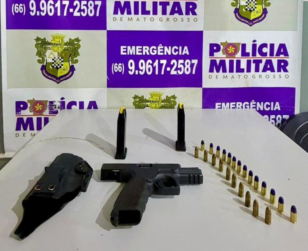 Polícia Militar apreende arma de fogo e prende homem por porte ilegal